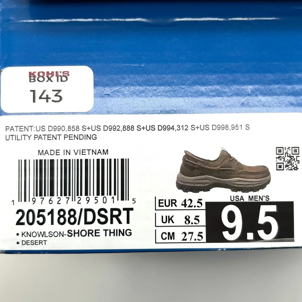 Skechers Knowlson Shore Thing Shoes Mens 9.5 Desert Brown Slip-in Boat Relaxed